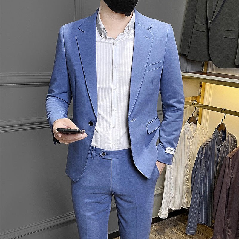 Men's Korean-style Slim Fit Business Suit Casual Suit