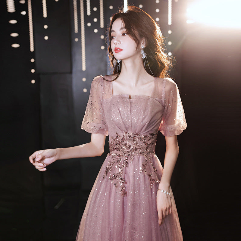 New Birthday Banquet Party Elegant Socialite Host Fairy Slim Evening Dress For Women