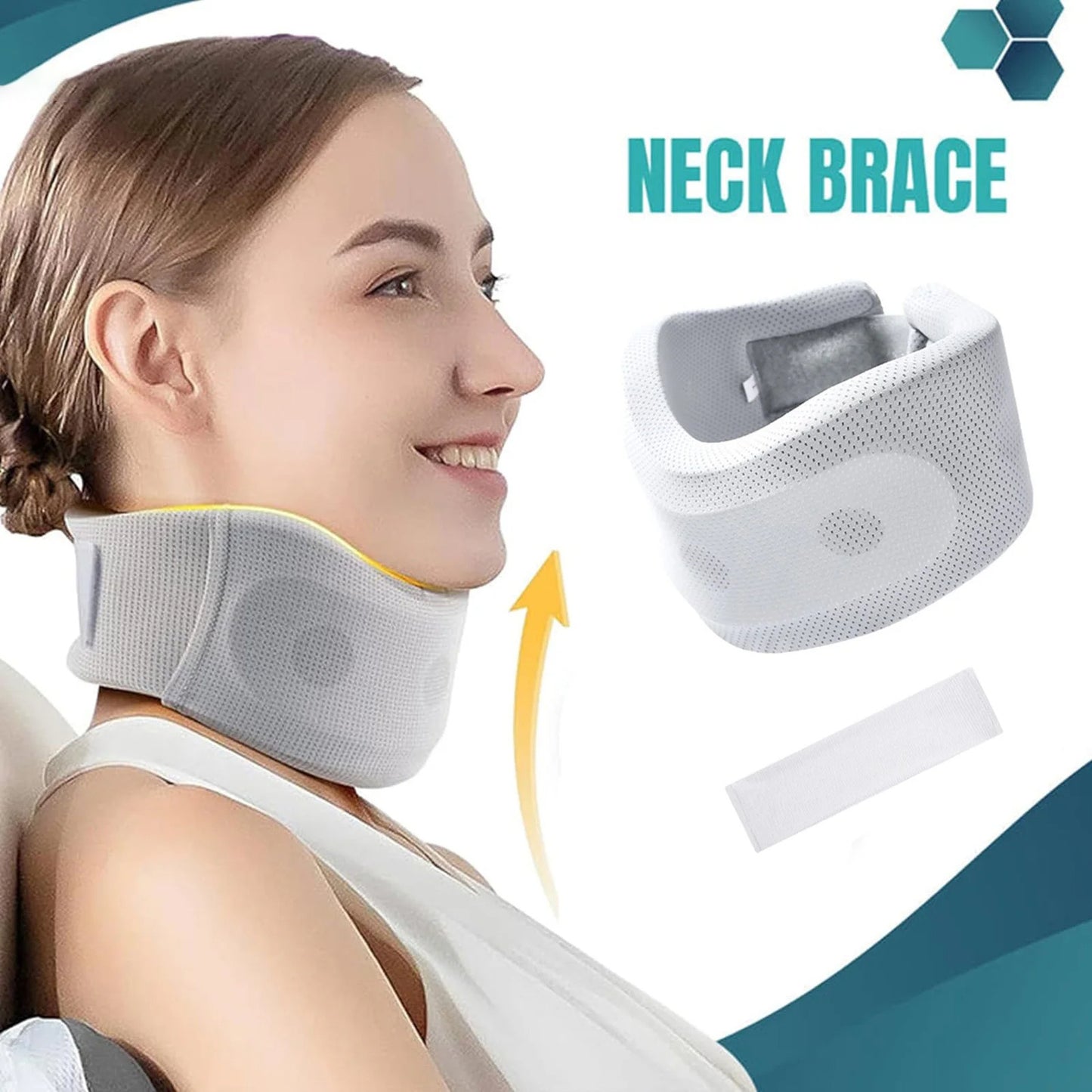 Neck Brace For Neck Pain And Support, Neck Support Brace, Adjustable Cervical Collar Soft Foam Neck Brace Support Adjustable Braces With Replacement Cover For Home School Office Travel